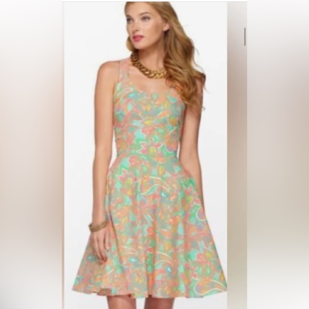 NWOT! Lilly Pulitzer Zo Dress-Sand Bar Blu Make a Splash Print.